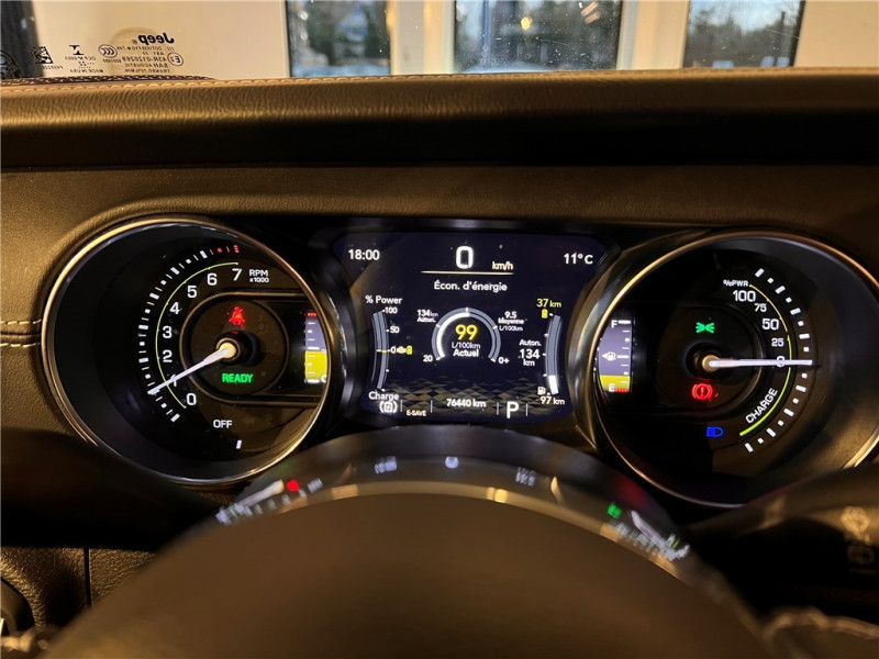 JEEP WRANGLER UNLIMITED 4XE 2.0 L T 380 CH PHEV 4X4 BVA8 de 2022 avec 75 000 km | Occasion proche Lyon