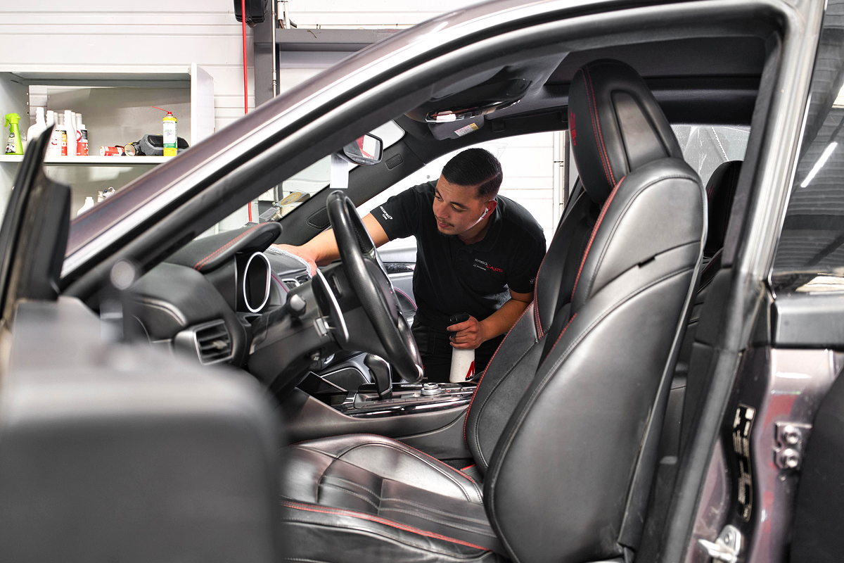 Phares porsche en gros plan